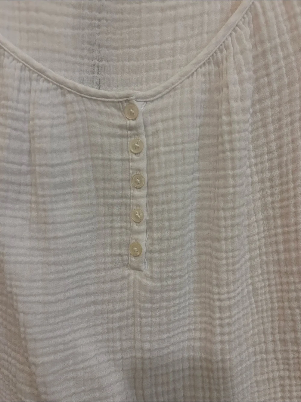 J. Crew White Cotton Gauze Top